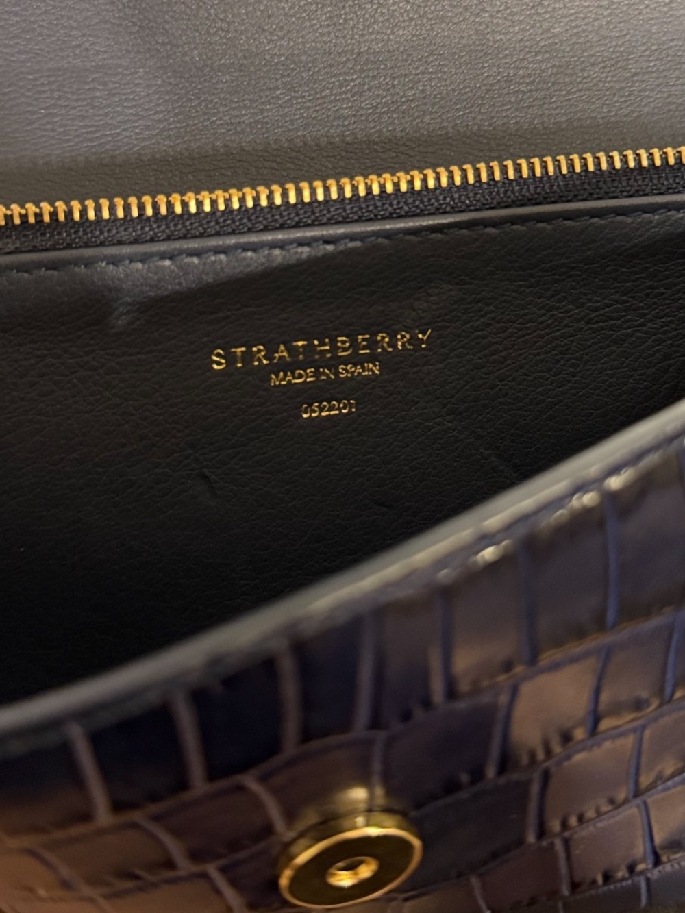 Multrees Chain Wallet - Embossed Croc Navy - Picture 7 of 9